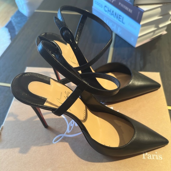 Christian Louboutin Shoes - Christian Loubotin Jenlove 100 mm Strappy pumps - Leather - Black Pumps
